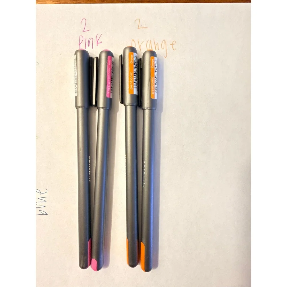 Linc Pentonic Ballpoint Pens 1.0mm Assorted Colors 19 Count Set Matte Finish